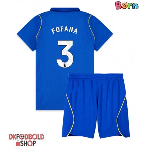 Chelsea Wesley Fofana #3 Hjemmebanesæt Børn 2026-27 Kort ærmer (+ korte bukser)